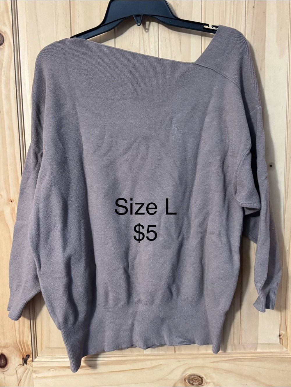 Source Unknown Taupe Off-Shoulder Women's Sweater